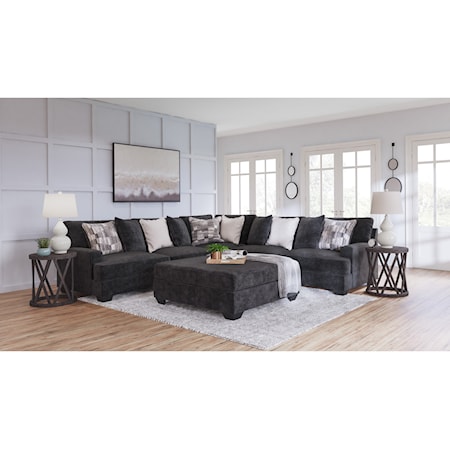 3pc Sectional and ottoman