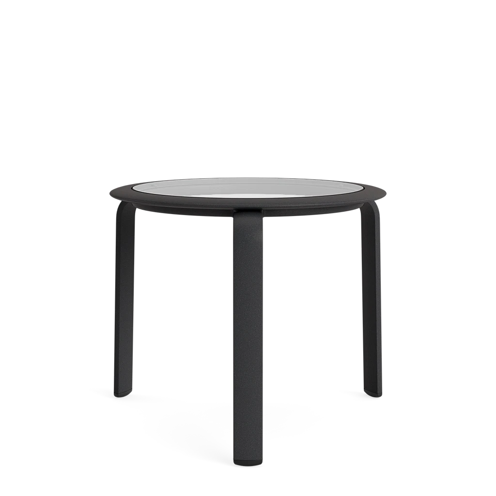 21" Rd. Glass-Top Side Table