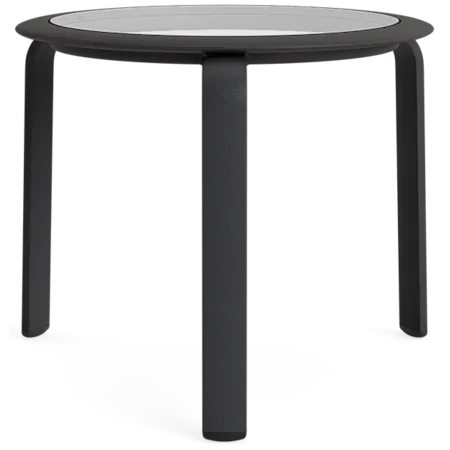 21" Rd. Glass-Top Side Table