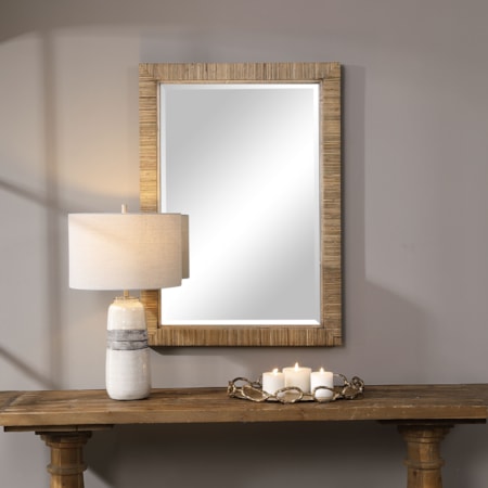 Cape Natural Rattan Mirror