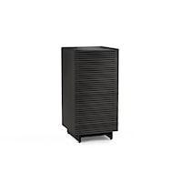 Contemporary Audio Tower with Louvered Door