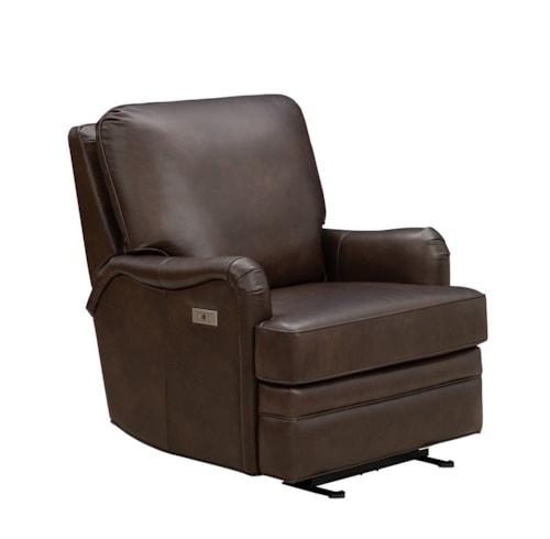 Casual Wall Hugger Power Recliner with USB/USB-C Ports