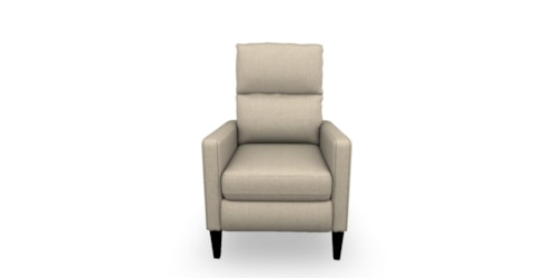 Customizable Power High Leg Recliner with Tapered Exposed Wood Legs