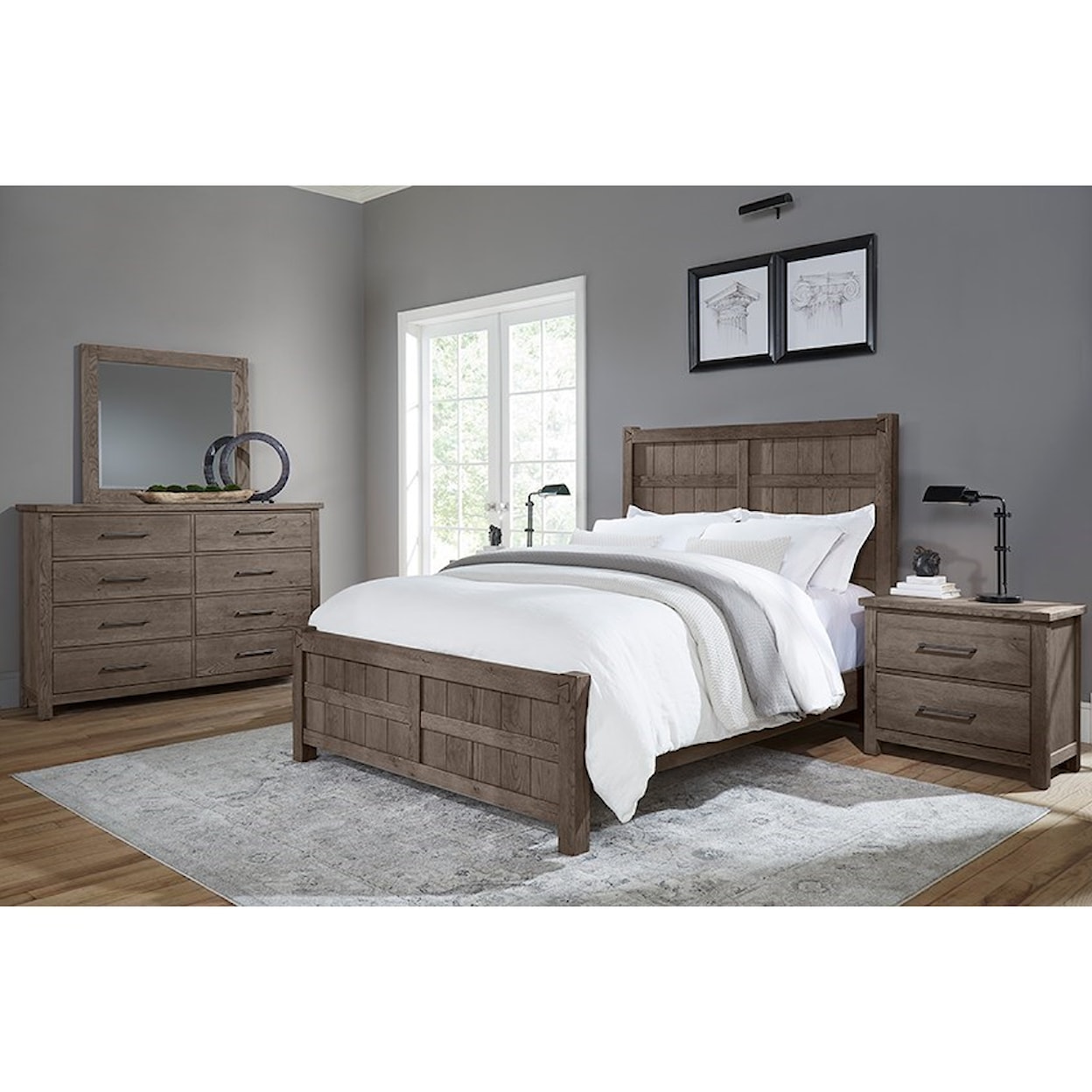 Vaughan Bassett Dovetail Bedroom King Board and Batten Bed