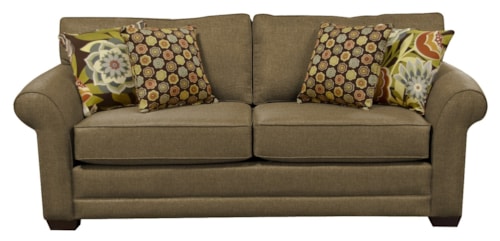 Casual Queen Sleeper Sofa with Visco Mattress