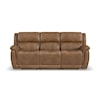 Flexsteel Beau Power Reclining Sofa with Power Headrests