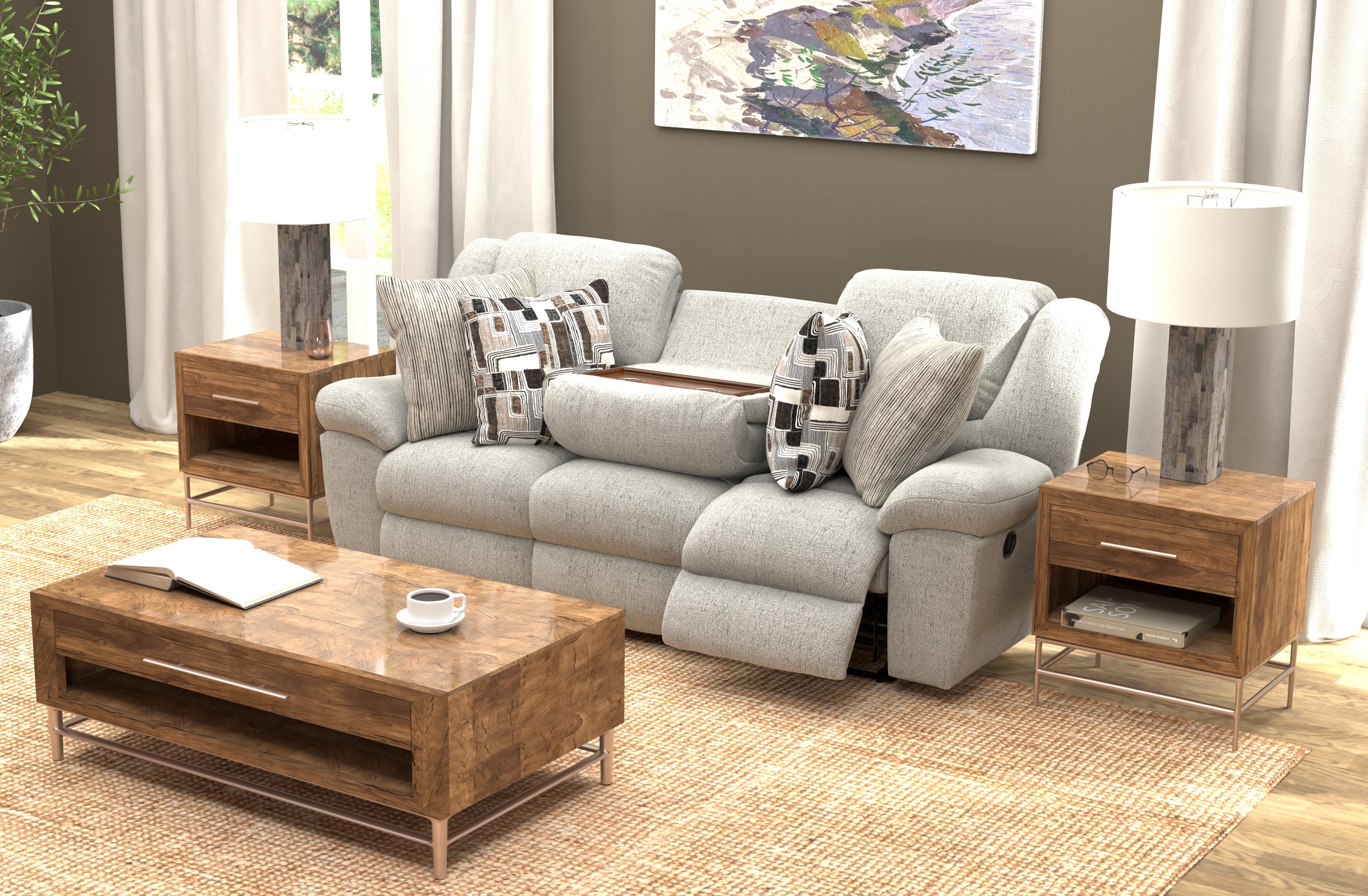 Catnapper Trifecta Manual Triple Reclining Sofa