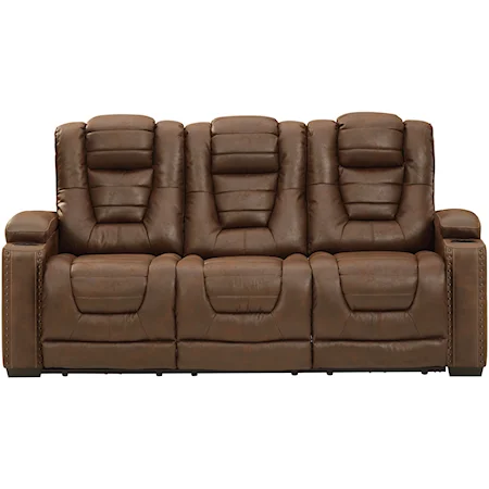 Power Reclining Sofa w/ Adjustable Headrests