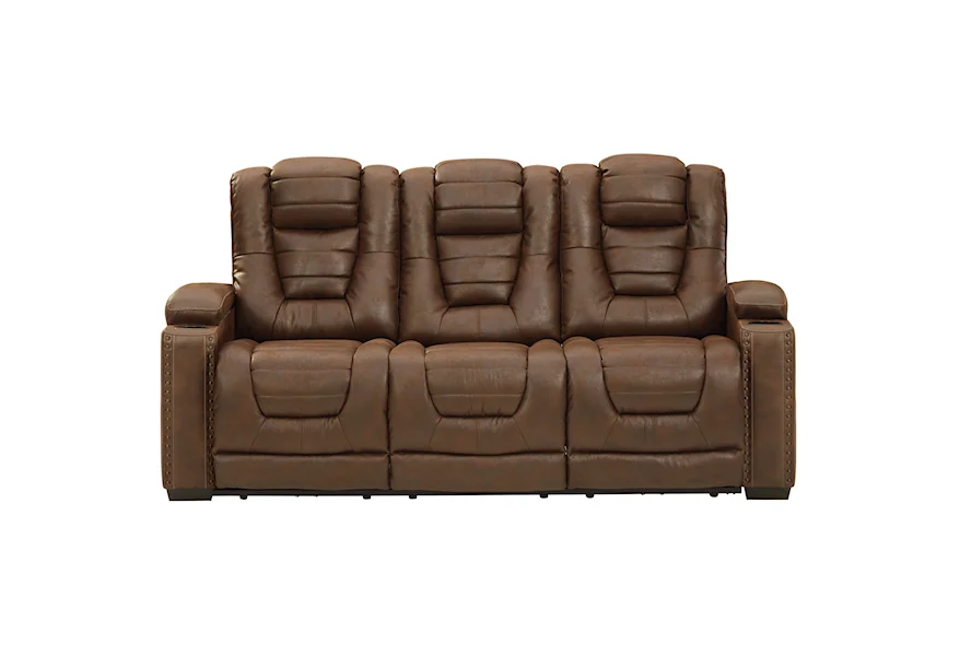 Owner's Box Power Reclining Sofa w/ Adjustable Headrests by Signature Design by Ashley at Furniture Fair - North Carolina