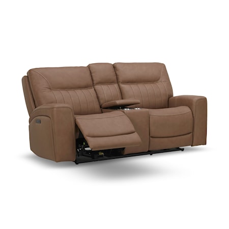 Power Reclining Console Loveseat