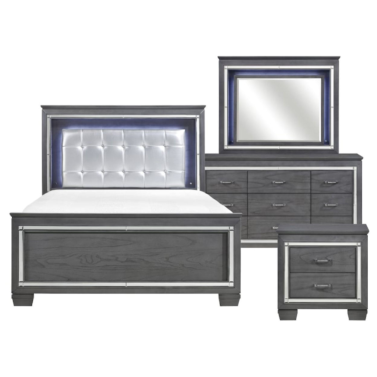 Homelegance Furniture Allura 4-Piece Queen Bedroom Set