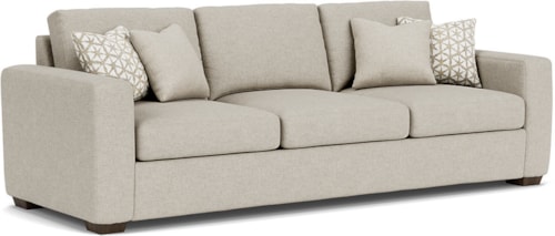 Casual 104" Three-Cushion Sofa with Wide Track Arms