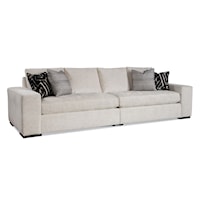 Contemporary Two Piece Bench Seat Sofa Sectional