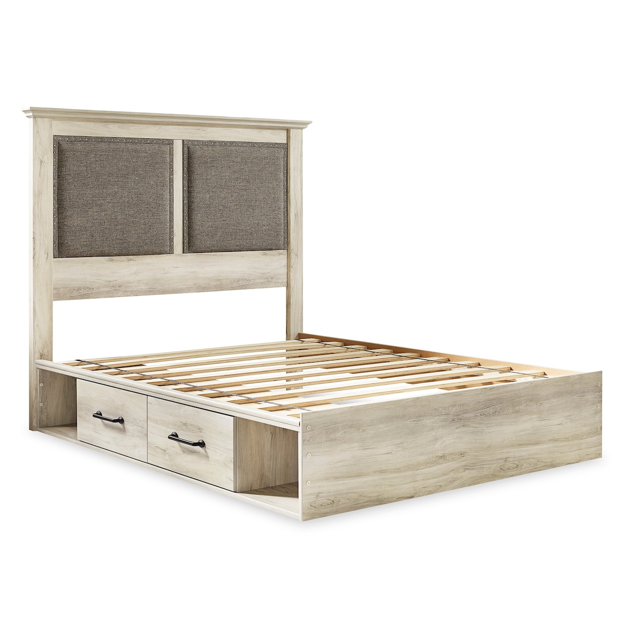 Signature Design Cambeck King Upholstered Bed w/ 2 Side Drawers