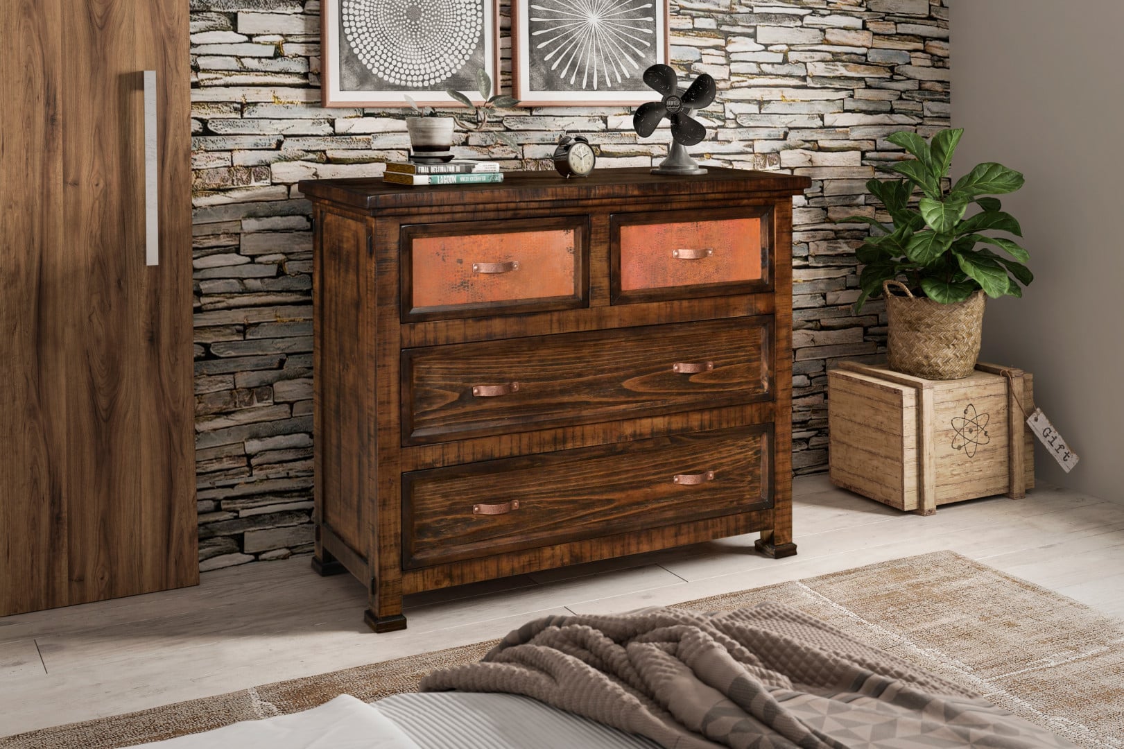 Copper Canyon 4-Drawer Low Chest