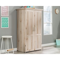 Transitional 2-Door Craft Armoire with Drop Leaf Extension and Power Outlets