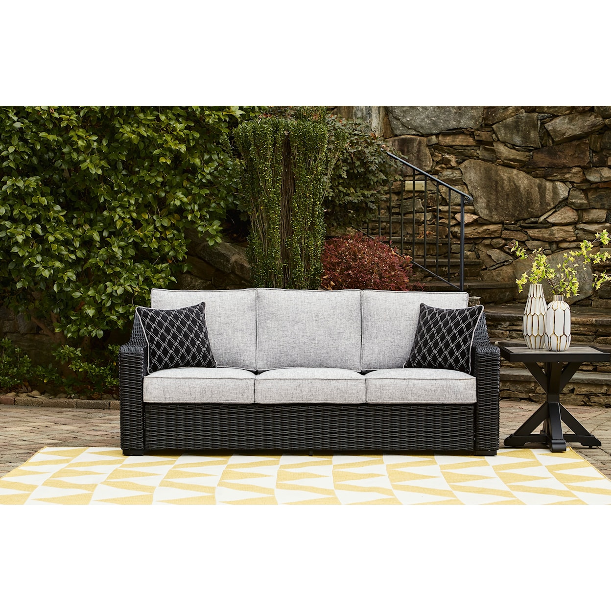 Signature Design by Ashley Beachcroft Outdoor Sofa With Cushion