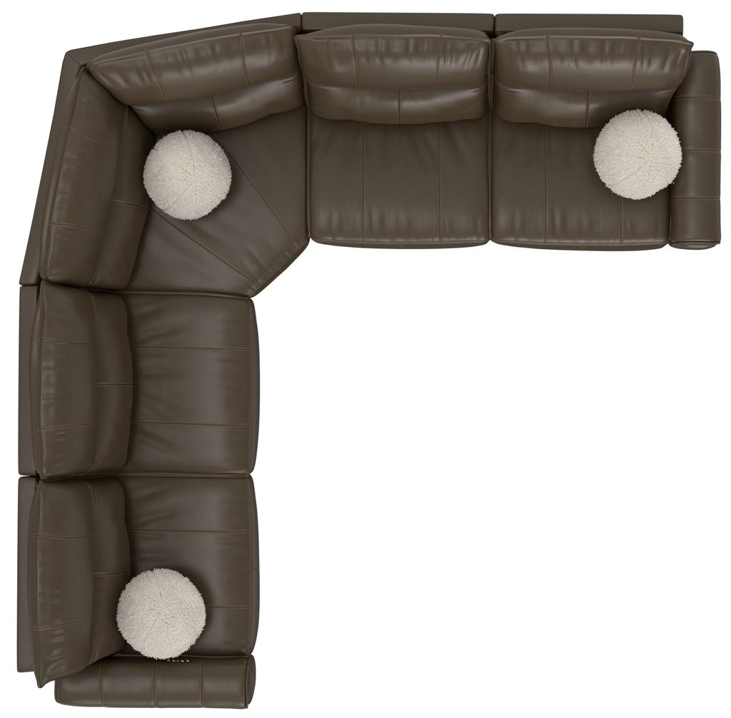 5-Piece Sectional with Three Power Recliner