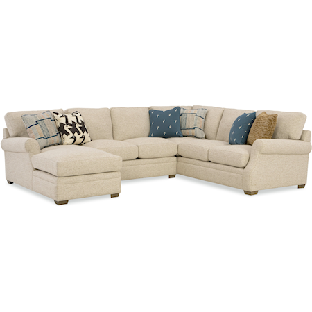 Casual U-Shape Sectional Sofa with LAF Chaise