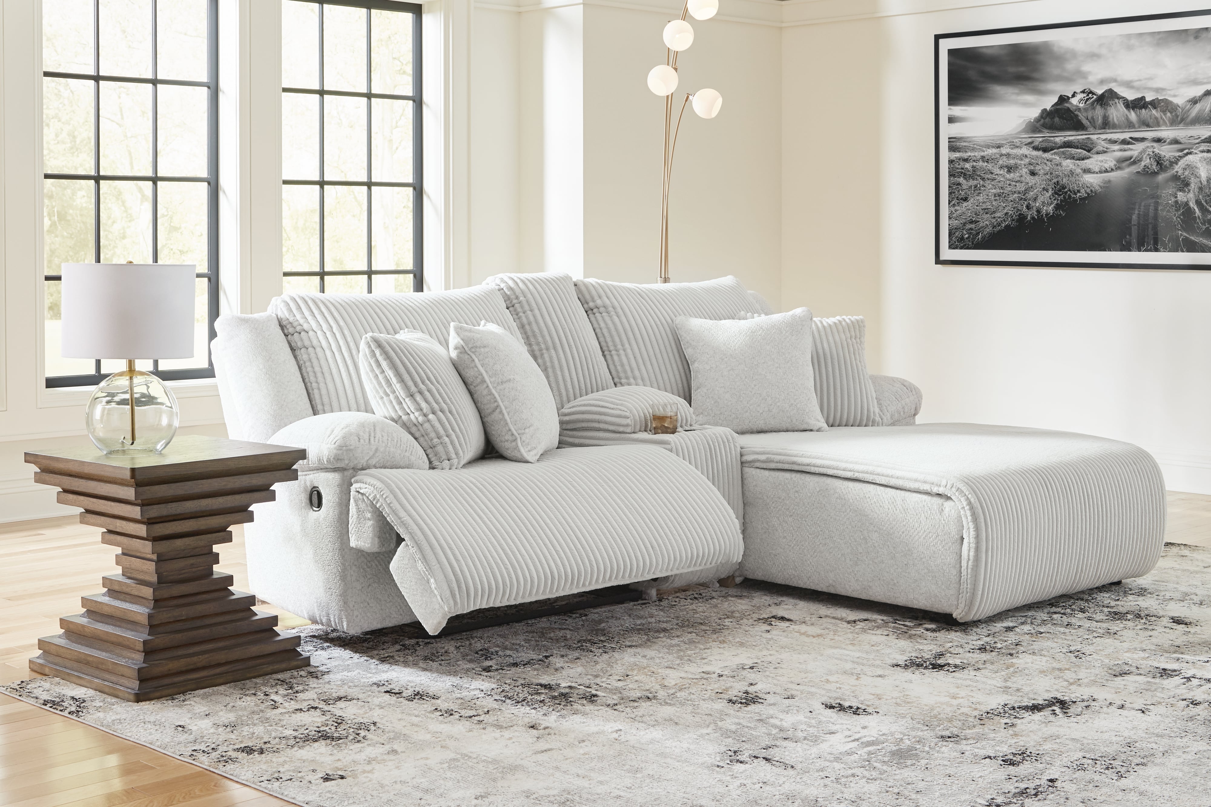 Signature Design by Ashley Top Tier 3-Piece Reclining Sectional Sofa With Chaise