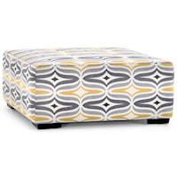Square Cocktail Ottoman w/ Button Tufting