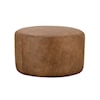 Rowe Cleo Leather Round Ottoman 25" Diameter x 16H