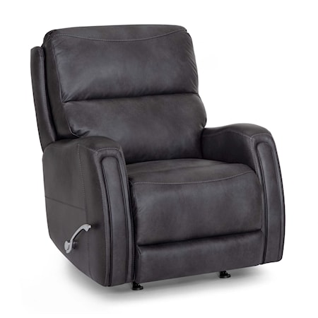 Casual Power Rocker Recliner with Aluminum Handle