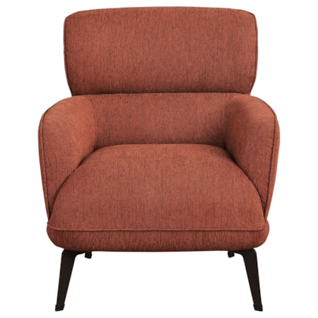 Andrea Crecent Arm Accent Chair Orange