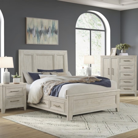 Queen Storage Panel Bed