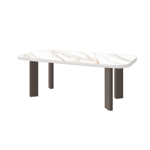 84" Rectangular Dining Table - Cocoa/Alabaster