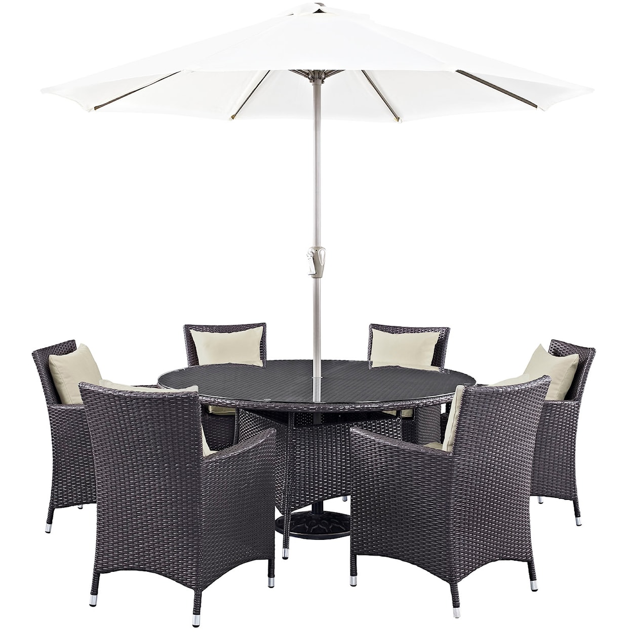 Modway Convene Outdoor 8 Piece Dining Set