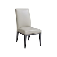 Contemporary Lowell Leather Side Chair