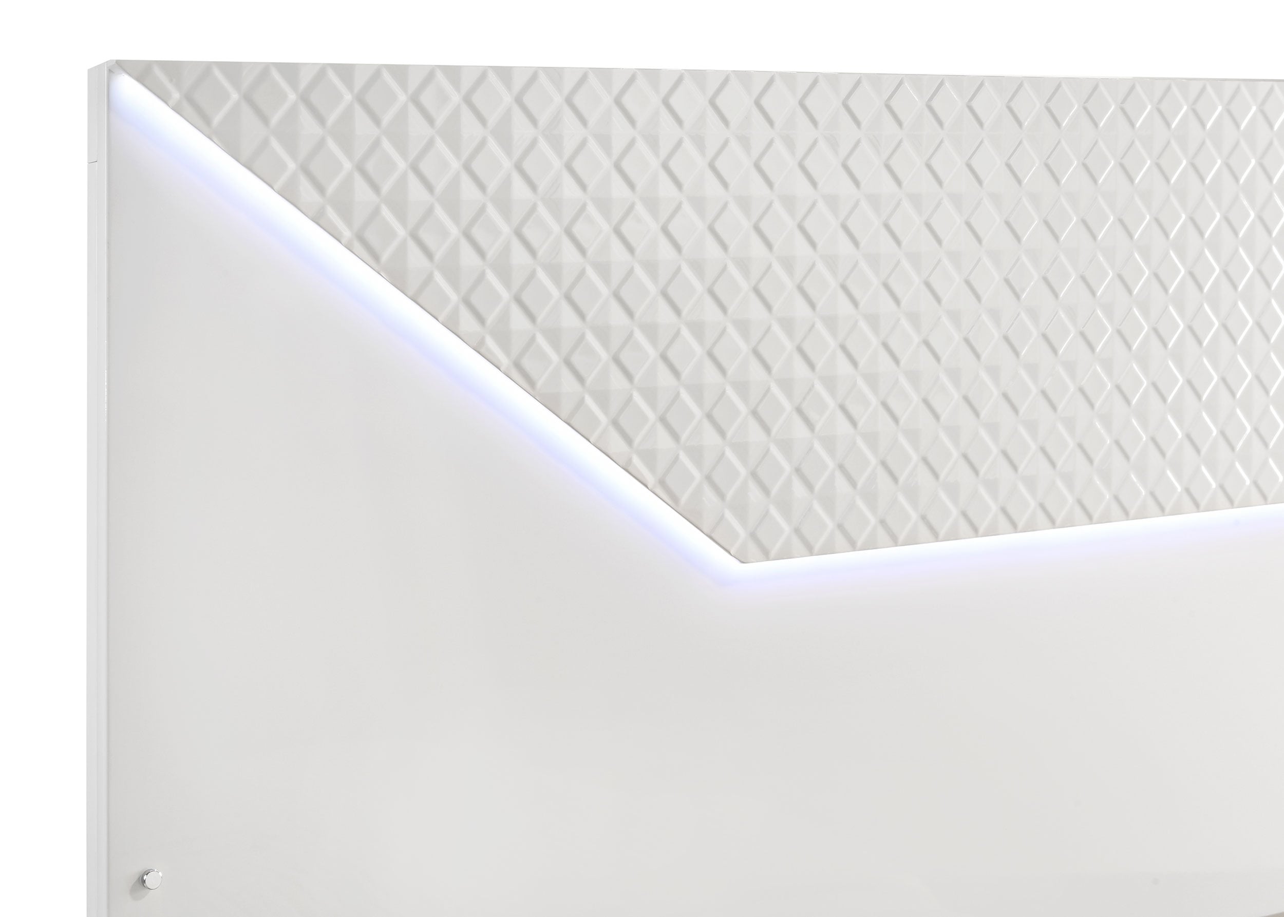 Ives Queen Panel Bed LED Headboard