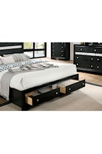 Furniture of America Chrissy Contemporary King Panel Bed with Footboard Storage
