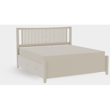 Atwood King Spindle Bed with Both Drawerside Storage