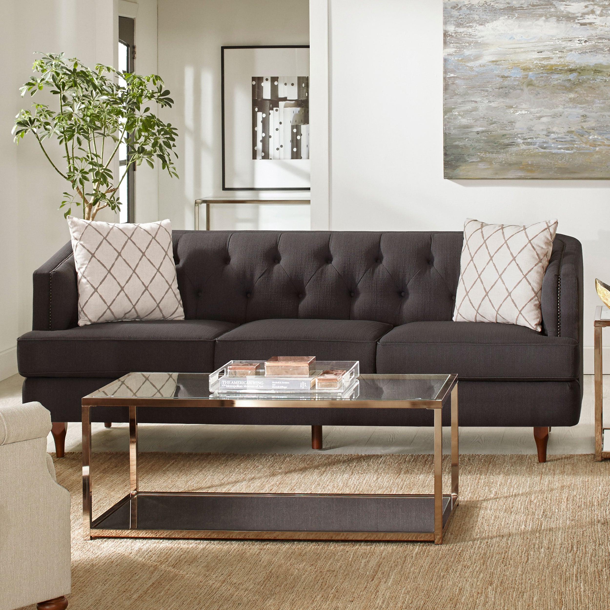 Shelby Recessed Arm Tufted Sofa