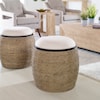 Uttermost Island Island Straw Accent Stool