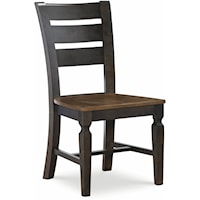 Traditional Vista Ladderback Chair in Hickory & Coal
