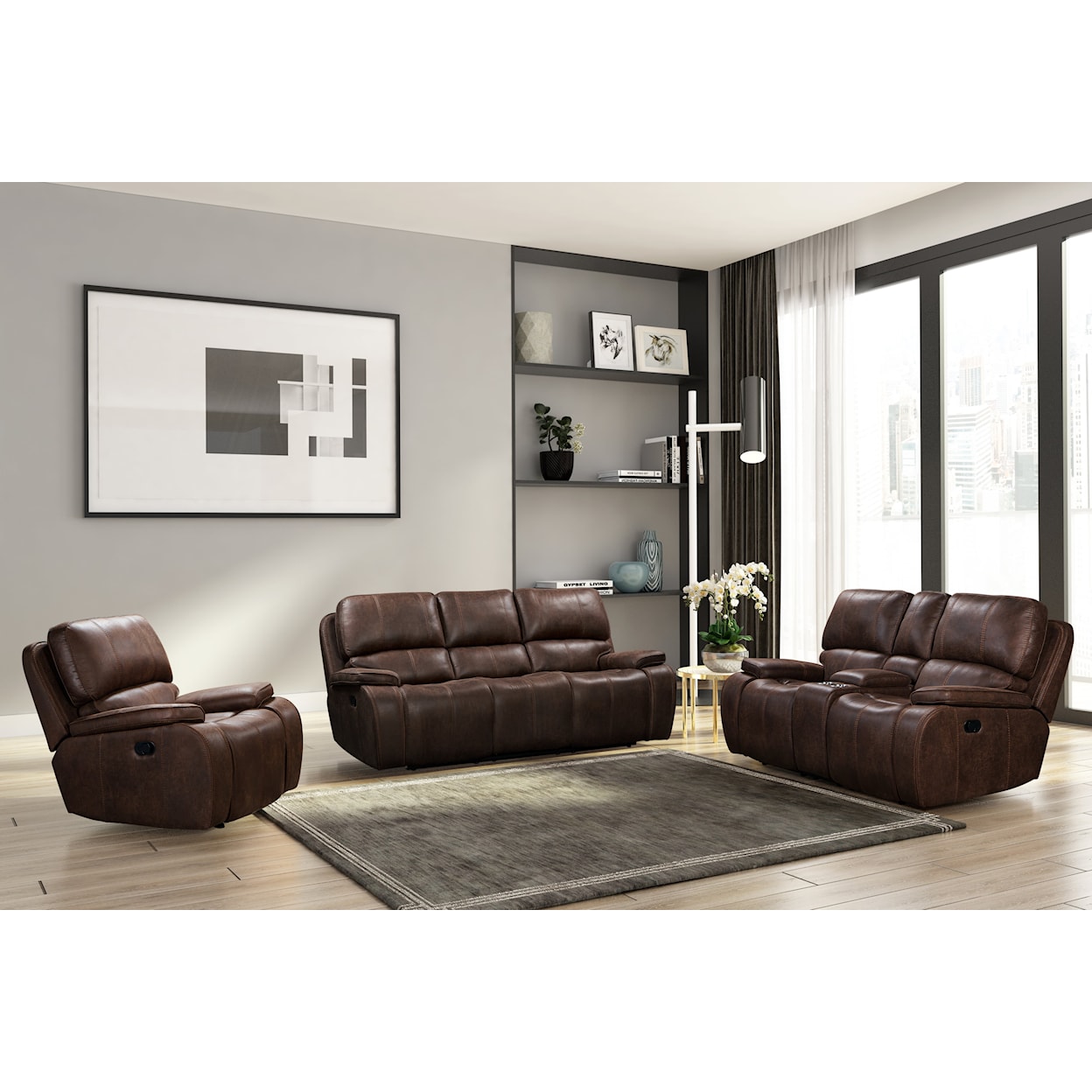 New Classic Furniture Brookings Dual Reclining Loveseat
