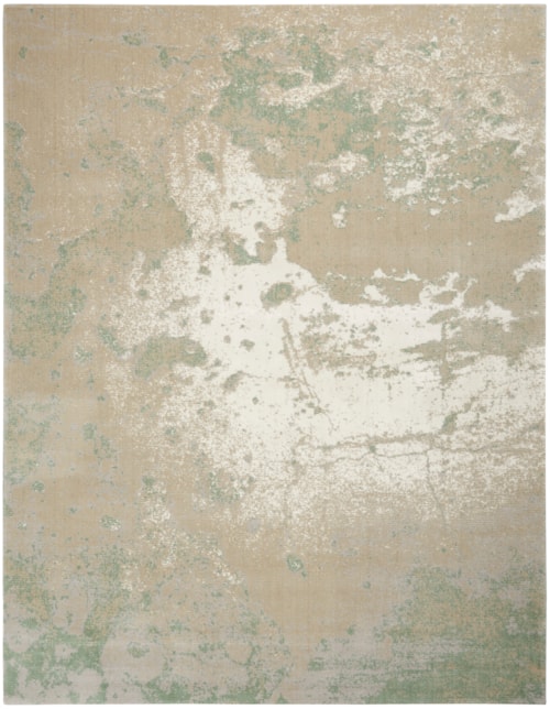 12' x 15' Ivory Green Rectangle Rug