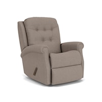 Transitional Manual Recliner with Tufted Back