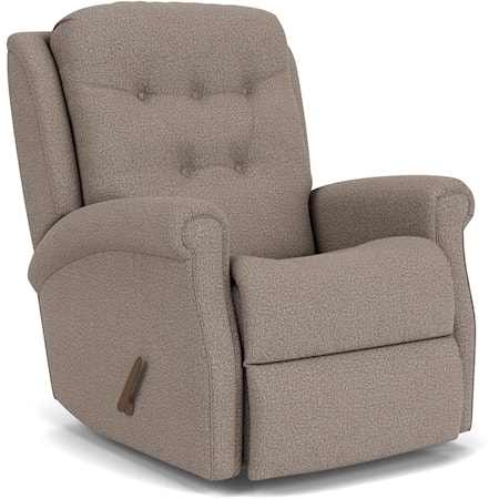 Transitional Manual Recliner with Tufted Back