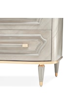 Michael Amini St. Charles Transitional 5-Drawer Vanity Desk with Velvet Lined Drawers