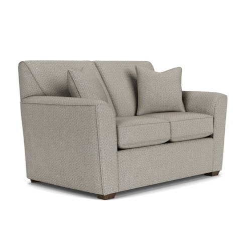 Casual Loveseat with Flair Tapered Arms