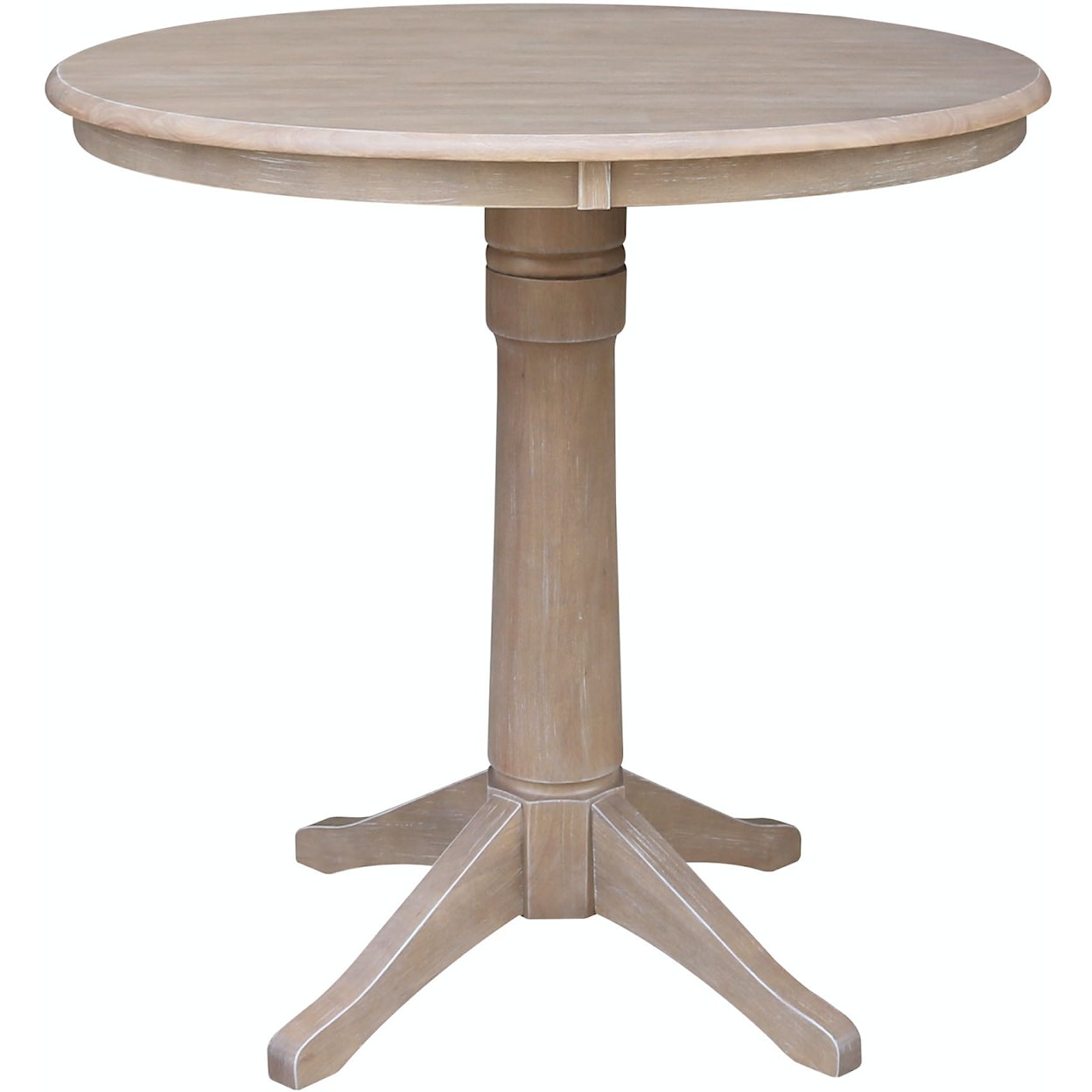 John Thomas Dining Essentials 36'' Pedestal Table in Taupe Gray
