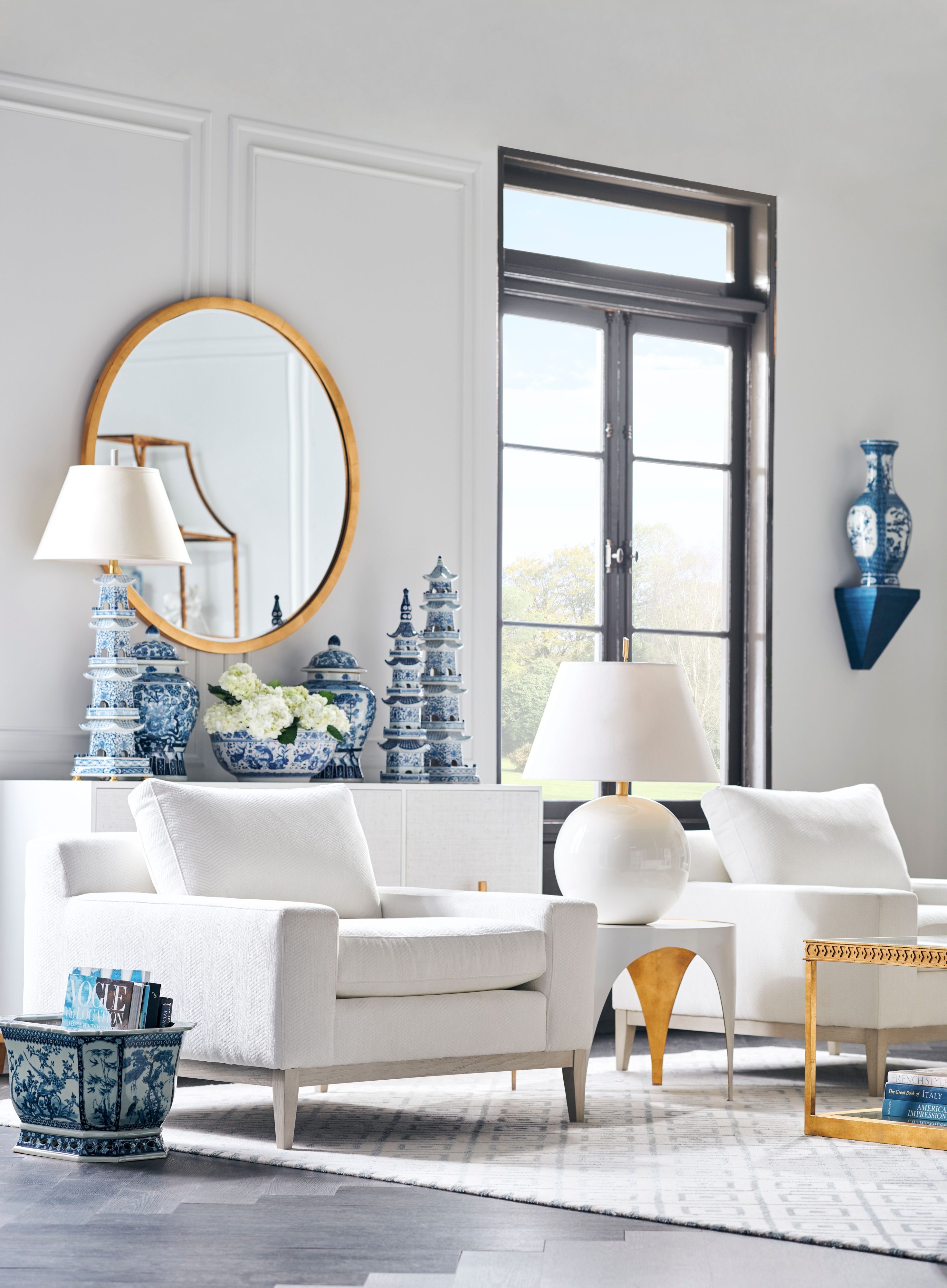 Chelsea House Chelsea House Misc Blue And White Stag Vase