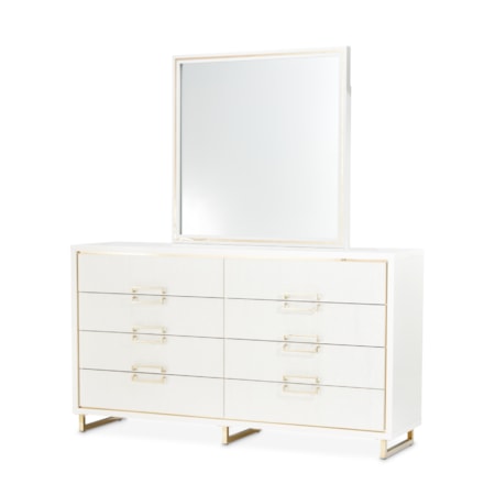 6-Drawer Dresser with Mirror