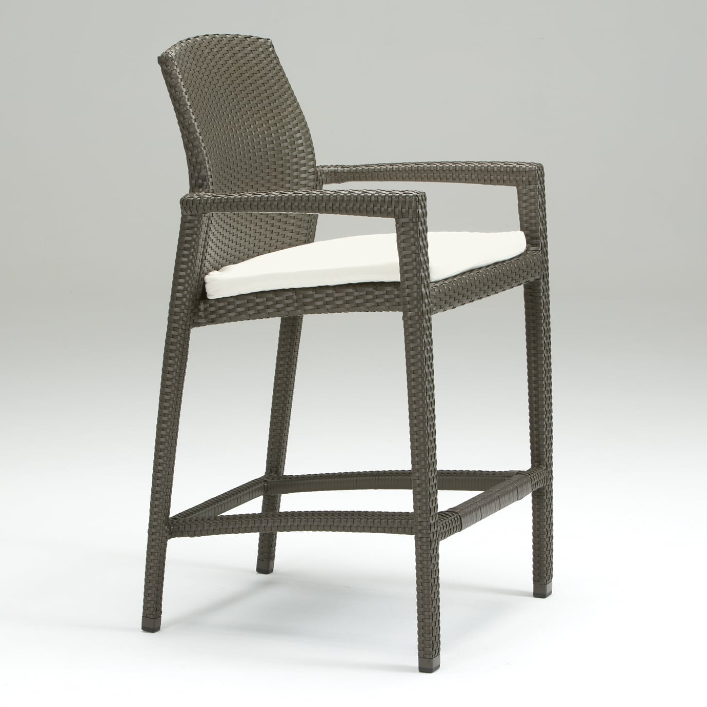 Woven Stationary Bar Stool with Pad