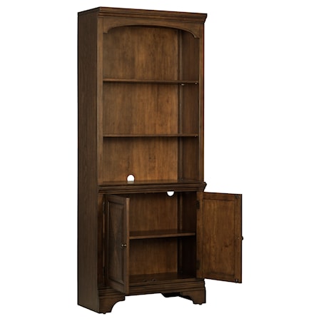 78-inch 3-shelf Cabinet Bookcase