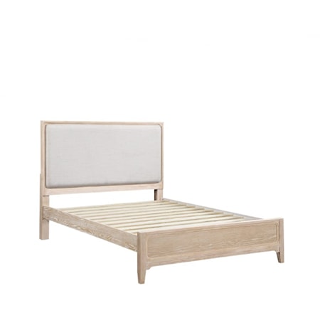 Upholstered Panel Queen Bed